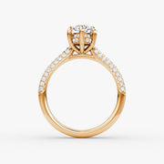Marquise Cut - Royal Pave Ring - 14 K Gold